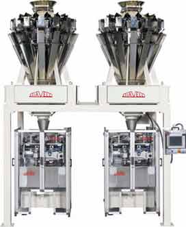 SVMA - SNACK High Speed VFFS Vertical Form Fill Seal machines with integrated Multihead Combination Weighers